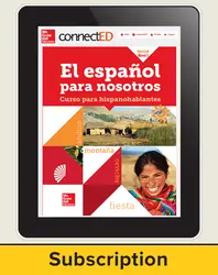 El Español para Nostros Level 1 2014 Online Teacher Edition 6 year subscription