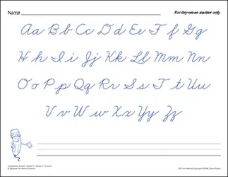 McGraw-Hill Language Arts, Grade 3, Handwriting Cursive Workbook/Blackline Masters