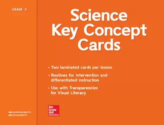 Science, A Closer Look, Grade 3, Key Concept Cards