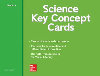 Science, A Closer Look, Grade 4, Key Concept Cards