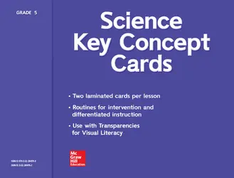 Science, A Closer Look, Grade 5, Key Concept Cards