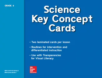 Science, A Closer Look, Grade 6, Key Concept Cards