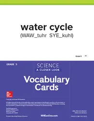 Science, A Closer Look, Grade 5, Science Vocabulary Cards
