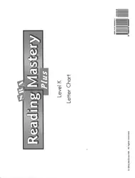 Reading Mastery K 2001 Plus Edition, Letter Chart