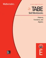 TABE Skill Workbooks Level E: Patterns, Functions, and Algebra (10 copies)