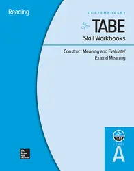 TABE Skill Workbooks Level A: Construct Meaning and Evaluate/Extend Meaning - 10 Pack