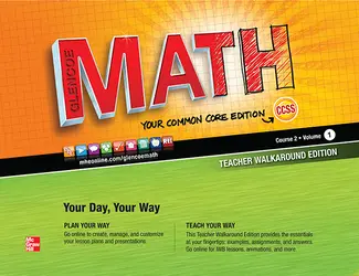 Glencoe Math, Course 2, Teacher Walkaround Edition, Volume 1