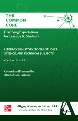 Clarifying Expectations for Teachers and Students. Literacy in History/Social Studies, Science & Technical Subjects, Grades 11-12