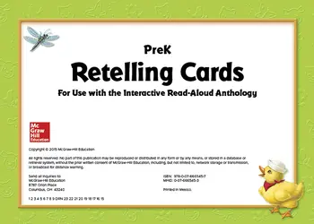 World of Wonders Grade Pre-K Retelling Cards