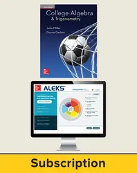 Miller, College Algebra and Trigonometry, 2017, 1e, ALEKS®360 Student Bundle, 40-week subscription