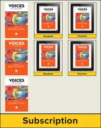 Hal Leonard Voices in Concert, Level 4 Treble Digital Bundle, 1 Year