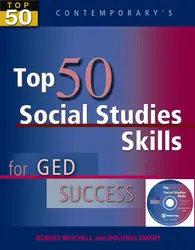 Top 50 Social Studies Skills for GED Success, Student Text with CD-ROM