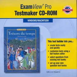 Trésors du temps Level 4, ExamView Pro Testmaker CD-ROM