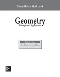 Geometry: Concepts and Applications, Study Guide Workbook