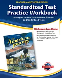 The American Journey, Early Years, Standardized Test Practice Workbook Answer Key