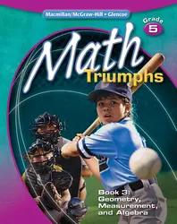 Math Triumphs, Grade 5, Student Study Guide, Book 3: Geometry, Measurement, and Algebra