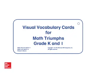 Math Triumphs, Grades K-1, Vocabulary Cards