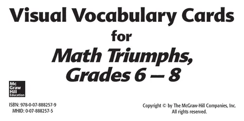Math Triumphs, Grades 6-8, Vocabulary Cards