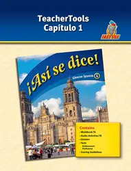¡Así se dice! Level 4, TeacherTools Chapter 1