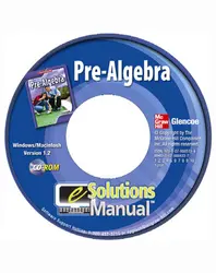 Pre-Algebra, eSolution Manual Plus CD-ROM