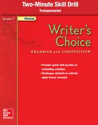 Writer's Choice, Grade 7, Two Minute Skill Drill Transparencies