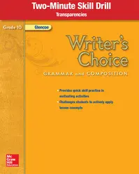 Writer's Choice, Grade 10, Two Minute Skill Drill Transparencies