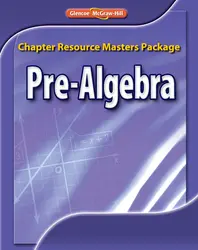 Pre-Algebra, Chapter Resource Masters Package