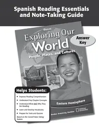 Exploring Our World: Eastern Hemisphere, Spanish Reading Essentials and Note-Taking Guide Answer Key