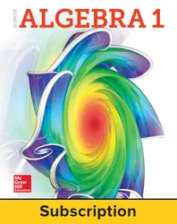 Glencoe Algebra 1 2018, eStudent Edition + ISG Bundle (1-1), 1-year subscription