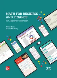 Math For Business And Finance: An Algebraic Approach 3rd Edition