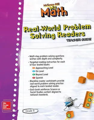 McGraw-Hill My Math, Grade 5, Real-World Problem Solving Leveled Reader Teacher Guide McGraw-Hill My Math, Grade 5, Real-World Problem Solving Leveled Reader Teacher Guide
