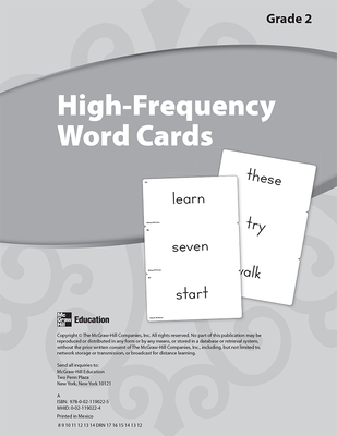 Reading Wonders, Grade 2, High Frequency Word Cards Grade 2