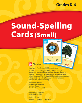 Wonders, Sound Spelling Cards (Small) Grades K-6