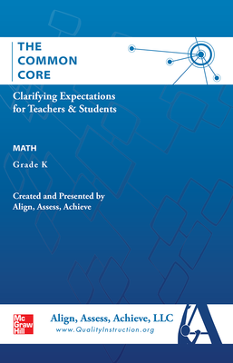 AAA The Common Core: Clarifying Expectations for Teachers and Students. Math, Kindergarten