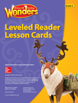 Reading Wonders Leveled Reader Lesson Cards Grade 5