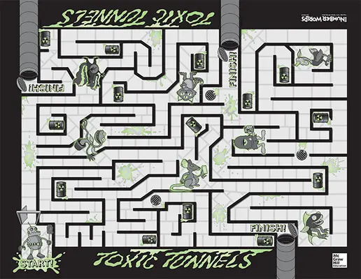 Number Worlds, Toxic Tunnels Board Game Number Worlds, Toxic Tunnels Board Game