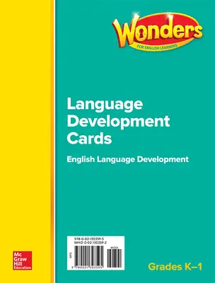 Wonders for English Learners GK-1 Language Development Cards