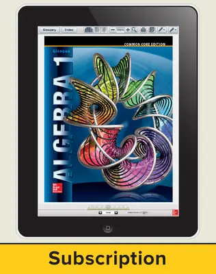 Glencoe Algebra 1, eStudent Edition, 8 year subscription