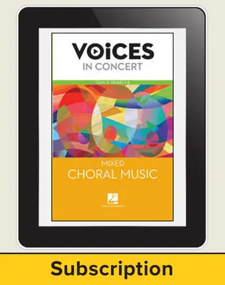 Hal Leonard Voices in Concert, Level 2 Mixed Choral Music Online Student (10 Seat Add-On), 1-year subscription, Grades 7-8
