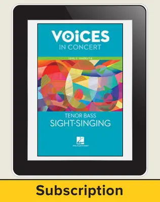 Hal Leonard Voices in Concert, L2 Tenor/Bass Sight-Singing 10 Student Seat Add-On, 7 Year Subscription