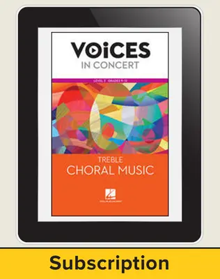 Hal Leonard Voices in Concert, L3 Treble Choral Music 10 Student Seat Add-On, 7 Year Subscription