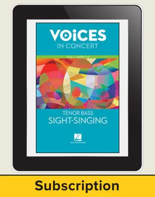 Hal Leonard Voices in Concert, L2 Tenor/Bass Sight-Singing 10 Student Seat Add-On, 4 Year Subscription