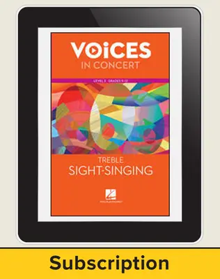 Hal Leonard Voices in Concert, L3 Treble Sight-Singing 10 Student Seat Add-On, 7 Year Subscription