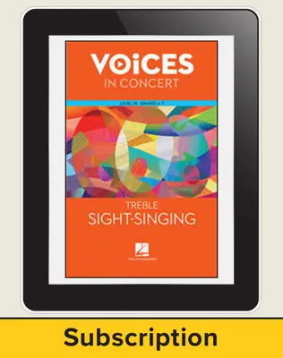 Hal Leonard Voices in Concert, L1B Treble Sight-Singing 10 Student Seat Add-On, 6 Year Subscription