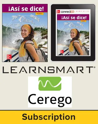Asi se dice Level 4, Student Suite with LearnSmart + Cerego, 6-year subscription