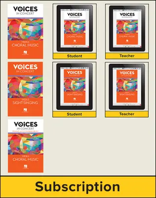 Hal Leonard Voices in Concert, Level 4 Treble Digital Bundle, 7 Year