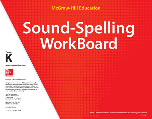 Reading Wonderworks Sound-Spelling WorkBoards Grade K