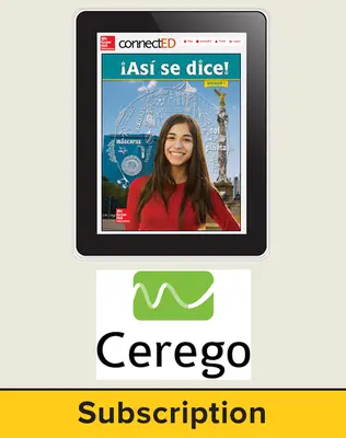 Asi se Dice Level 1, Student Learning Center with Cerego Bundle, 1-year subscription