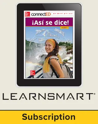 Asi se dice Level 4, Student Learning Center with LearnSmart Bundle, 1-year subscription