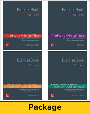 Common Core Achieve, HiSET Exercise Book 5 Copy Set